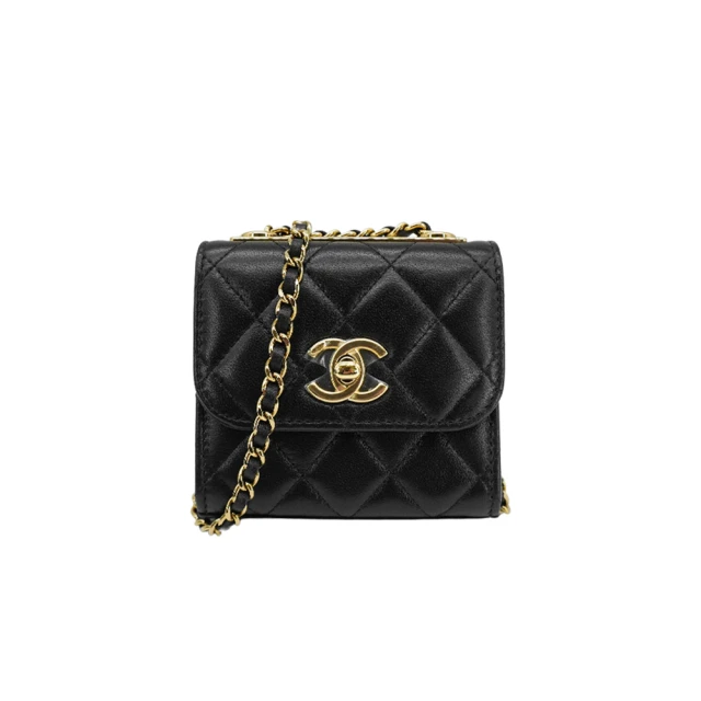 CHANEL 香奈兒 Trendy CC 羊皮金扣迷你鏈條斜