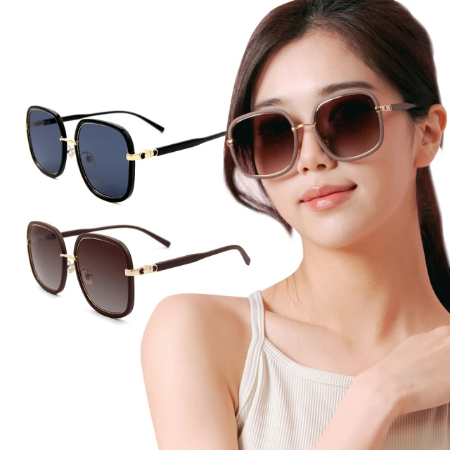 ALEGANT 韓流時尚微方圓弧設計墨鏡/UV400太陽眼鏡(設計師台灣品牌/露營用品/精緻輕奢穿搭)