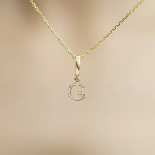 【Olivia Yao Jewellery】18K金 鑽石字母G 吊墜(HAUTE Collection/送禮/客製化)