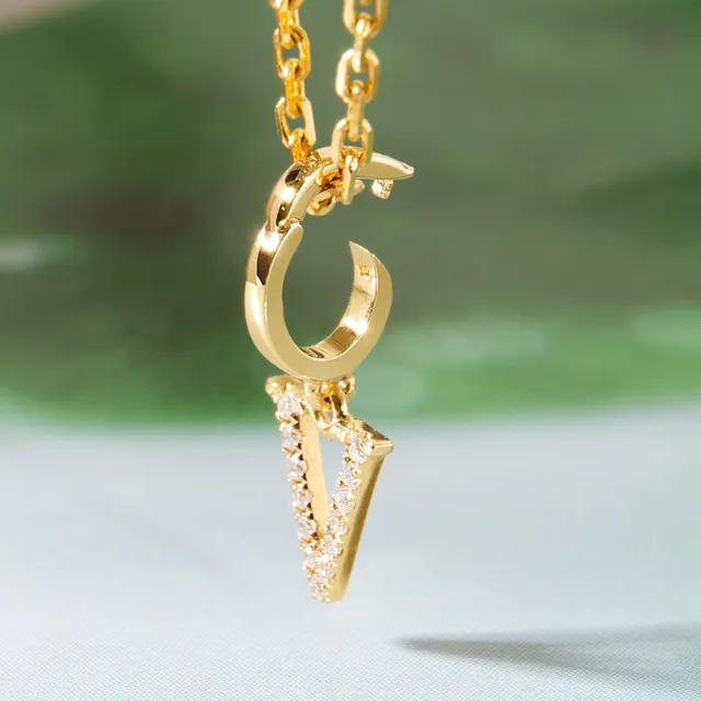 【Olivia Yao Jewellery】18K金 鑽石字母F 吊墜(HAUTE Collection/送禮/客製化)