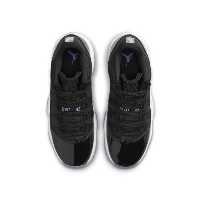 【NIKE 耐吉】Air Jordan 11 Retro Low Space Jam 黑藍冰底 GS FV5121-004(AJ11 大童鞋 休閒鞋)