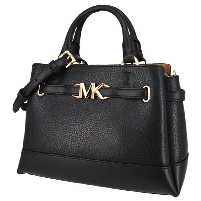 【Michael Kors】福利品出清 REED系列 金字LOGO 手提/肩背/斜背 手提包 三層包(字母咖)