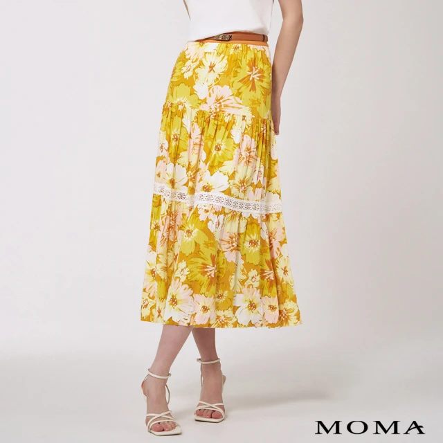 【MOMA】夏日花卉蛋糕裙(黃色)