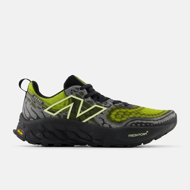 NEW BALANCE Hierro v8 越野跑鞋 男鞋 寬楦 黑綠色 運動 透氣 回彈(MTHIERY8 ∞)