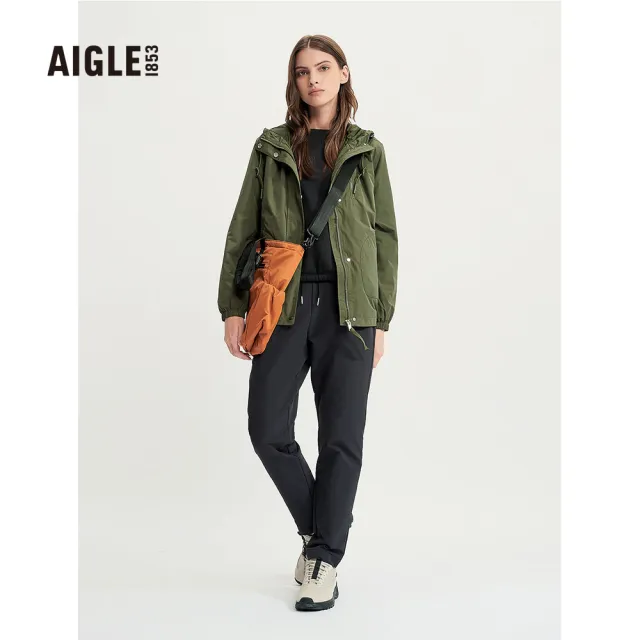 【AIGLE】女 抗UV防潑外套AG-3A249A080 軍綠(女裝 抗UV外套 防潑水外套)