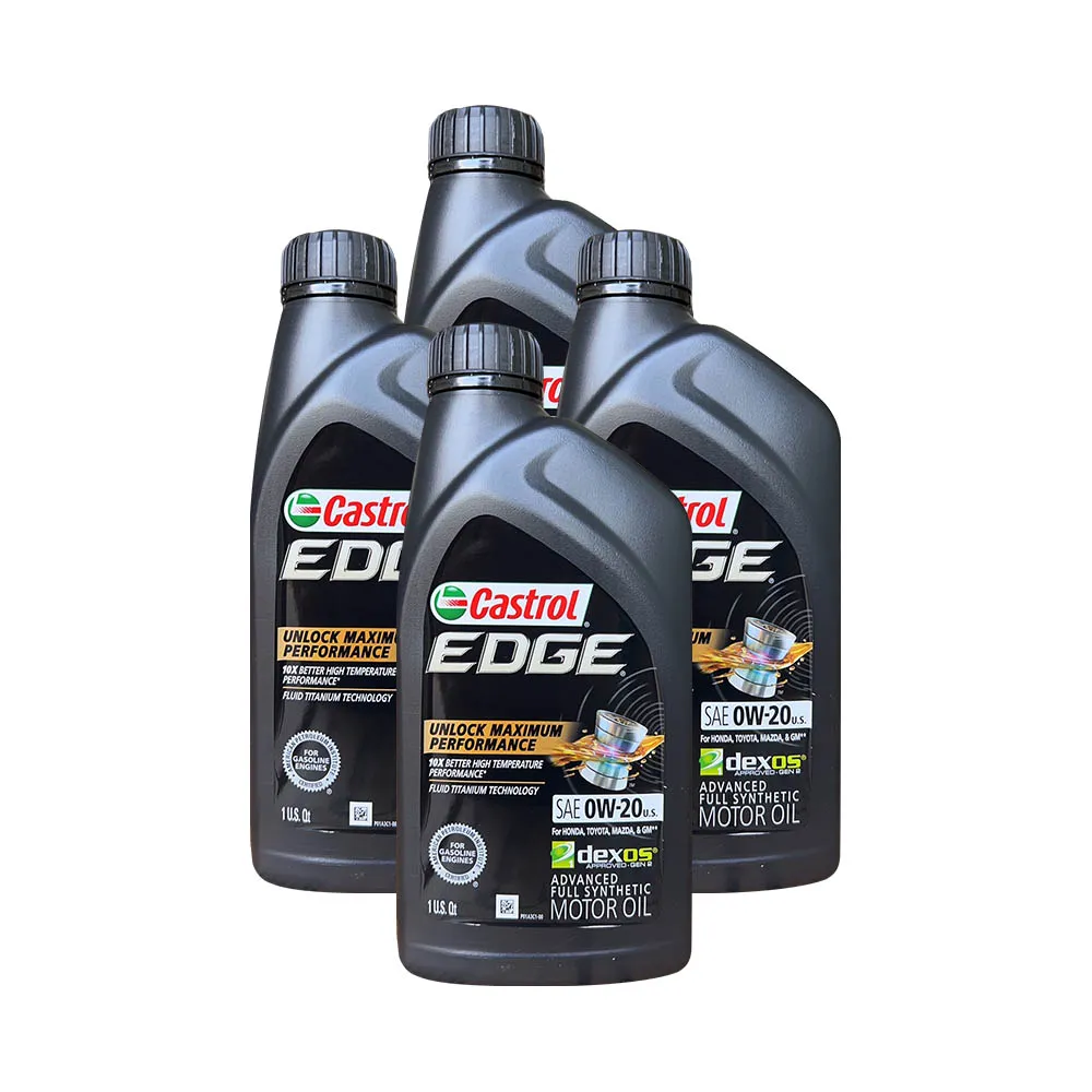 【CASTROL 嘉實多】機油- EDGE 0W20黑鈦系列 946ml 整箱6入 不含安裝(車麗屋)