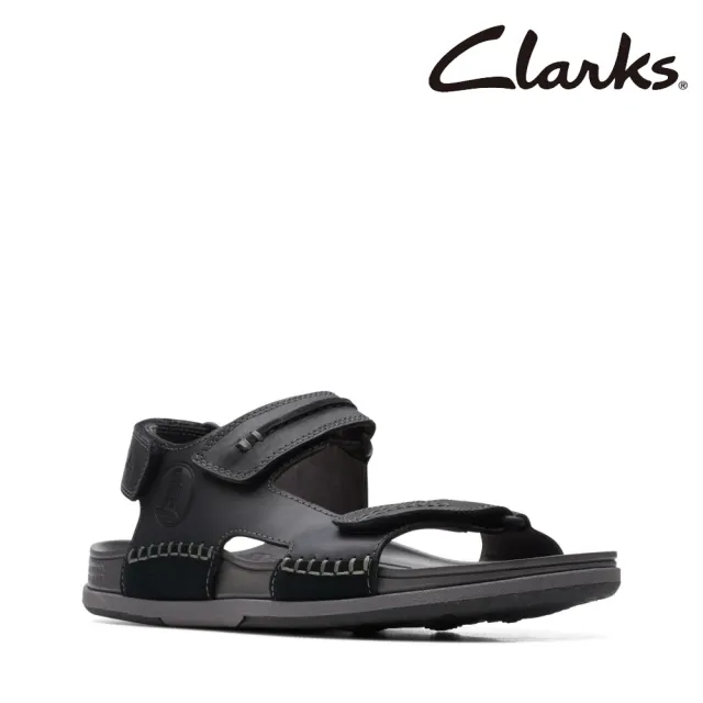 【Clarks】男款Nature 5 Trail縫線工藝感三段式魔鬼氈涼鞋(CLM72332S)