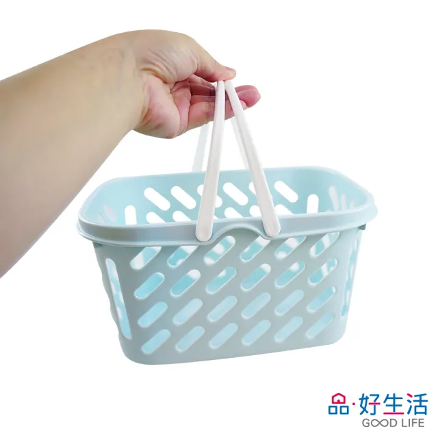 【GOOD LIFE 品好生活】日本製 Cute手提小物收納籃/置物籃（藍色）(日本直送 均一價)