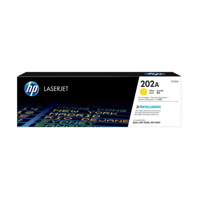 【HP 惠普】官方直營 202A LaserJet 黃色原廠碳粉匣(CF502A)