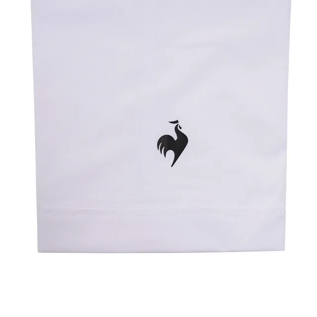 【LE COQ SPORTIF 公雞】高爾夫系列 男款白色舒適冷感基本款袖套 QGT0R742