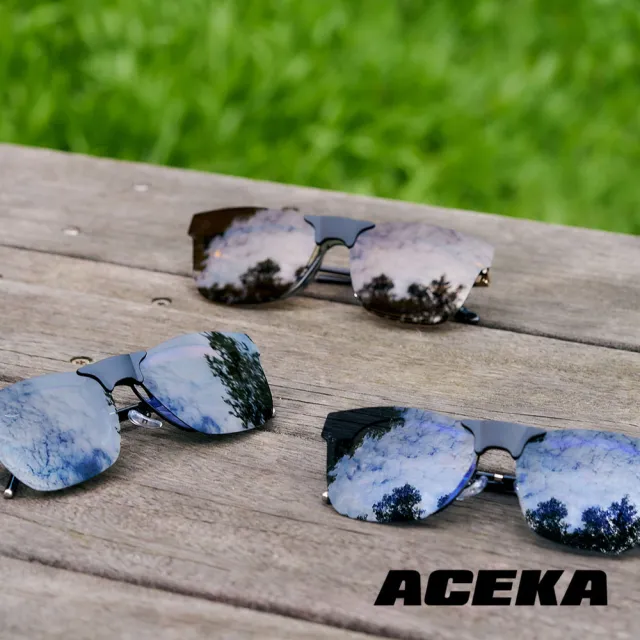 【ACEKA】台灣製墨鏡復古貓眼石墨黑磁吸式夾片(METRO 夾式系列)