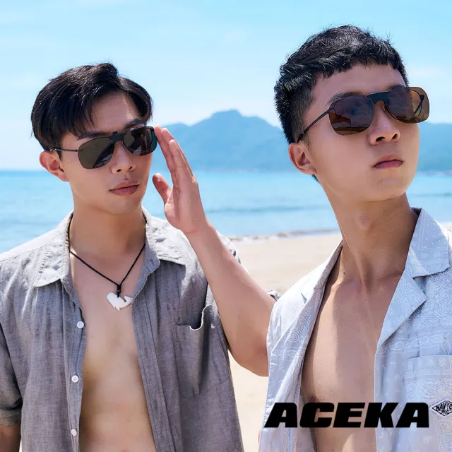 【ACEKA】台灣製墨鏡俐落方形石墨黑磁吸式夾片(METRO 夾式系列)