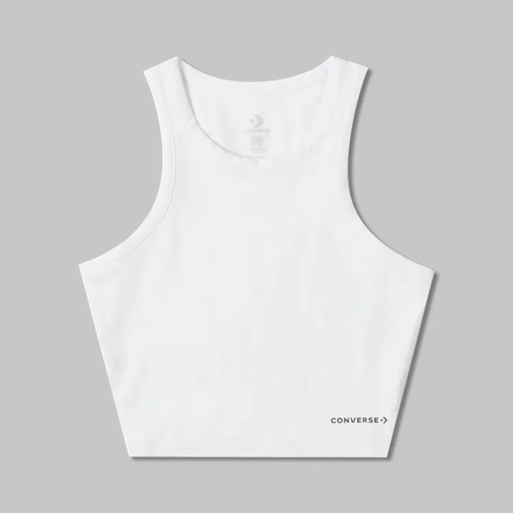 【CONVERSE】WORDMARK KNIT TANK TOP 背心 女 白色(10026502-A02)