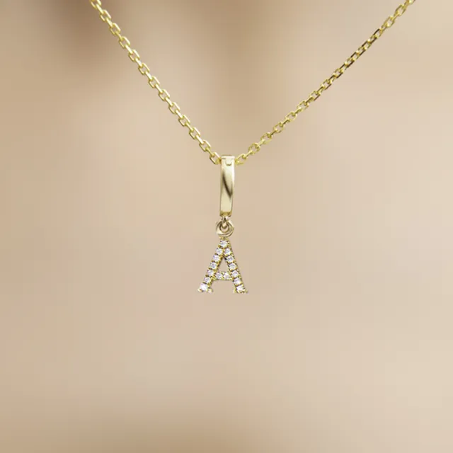 【Olivia Yao Jewellery】18K金 鑽石字母A 吊墜(HAUTE Collection/送禮/客製化)