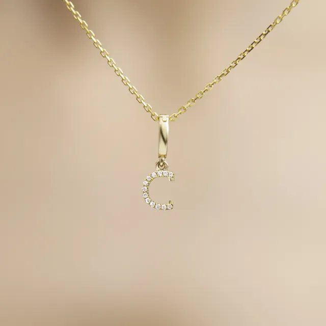 【Olivia Yao Jewellery】18K金 鑽石字母C 吊墜(HAUTE Collection/送禮/客製化)