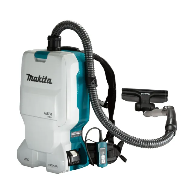 【MAKITA 牧田】DVC660ZX6 18V+18V無刷背負吸塵器 單主機 無電池 無充電器(DVC660ZX6)