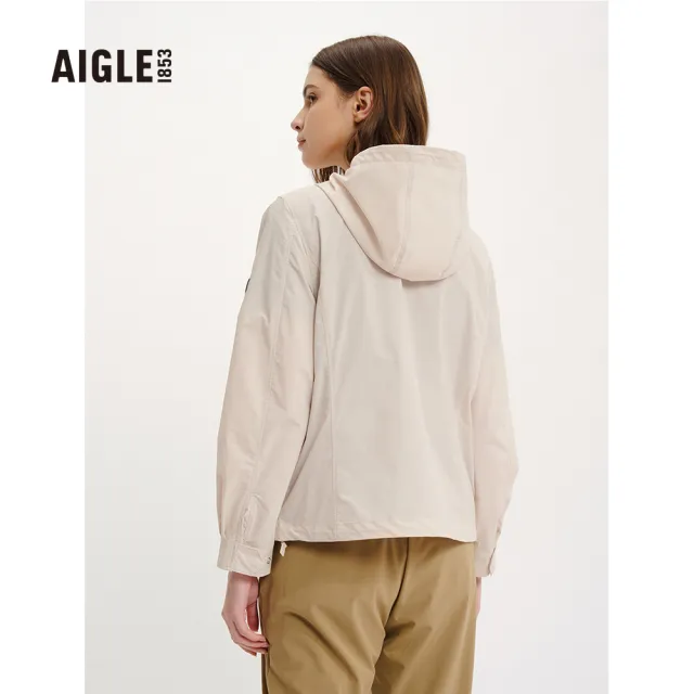 【AIGLE】女抗UV防潑外套AG-4P253A138 淺卡其(女裝 抗UV外套 防潑水外套)