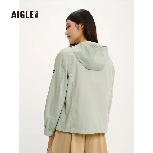 【AIGLE】女抗UV防潑外套AG-4P253A244 淺綠(女裝 抗UV外套 防潑水外套)