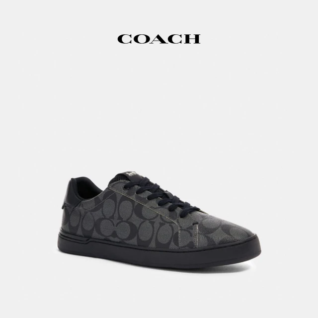 COACH 官方直營CLIP低筒運動鞋-碳灰色/黑色(G49
