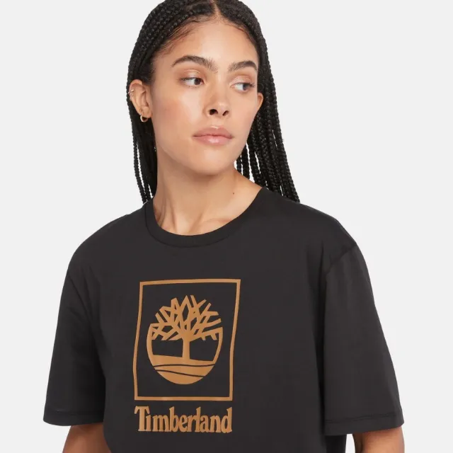 【Timberland】中性黑色 Logo 短袖T恤(A41G5001)