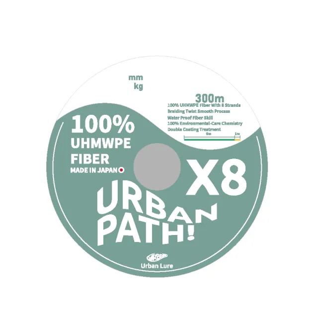 【RONIN 獵漁人】日本製 URBAN PATH X8 300M 1.2-3.0號 雙塗層PE線(100%日本原料採用 路亞 溪流 岸拋 母線)