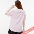 【betty’s 貝蒂思】領邊圈圈刺繡條紋公主袖襯衫(淺粉色)