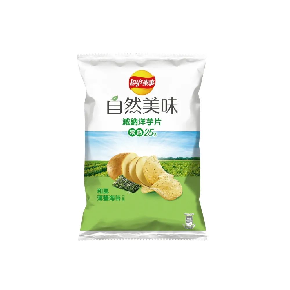 【Lay’s 樂事】樂事自然美味和風薄鹽海苔口味洋芋片70g/包