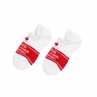 【LE COQ SPORTIF 公雞】高爾夫系列 女款白色基本款運動踝襪 QLT0K011