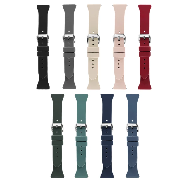 Watchband 20.22mm / 各品牌通用 經典色系 快拆型 矽膠錶帶(粉/松綠/橄欖綠/白/黑/海軍藍/霧藍/紅/灰)