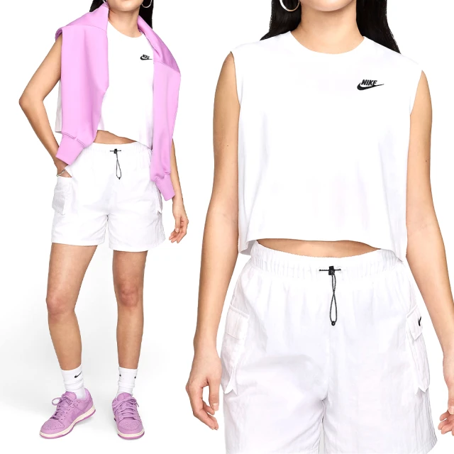 NIKE 耐吉 AS W NSW Club CRP SL Tee 女款 白色 LOGO 短版 背心 FV5506-100