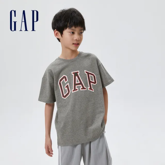 【GAP】兒童裝 Logo短袖T恤 厚磅密織親膚系列-多色可選(850572)