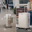 【Arlink】28吋純PC行李箱 鋁框箱 多功能前開式擴充 飛機輪(旅行箱/ TSA海關鎖/專屬防塵套)