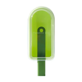 【Dagebeno荷生活】一體成形輕鬆脫模自製冰棒模具 透明上蓋防漏矽膠製冰盒(1入)
