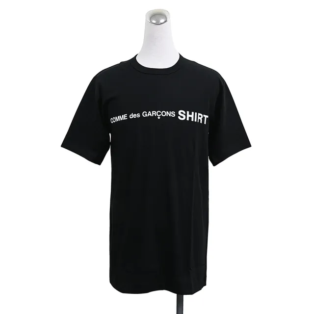 【Comme Des Garcons CDG】COMME DES GARCONS胸前字母印花LOGO純棉短袖T恤(男款/黑)
