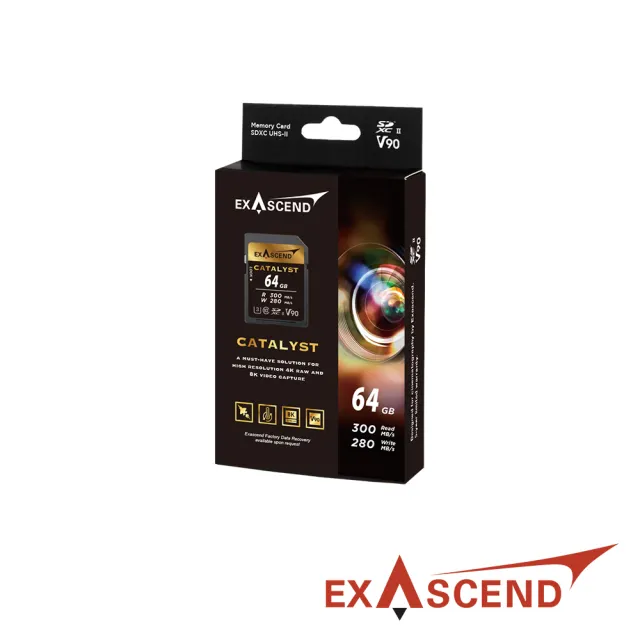 【Exascend】Catalyst V90 超高速SD記憶卡 64GB(正成公司貨)