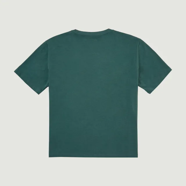 【Hang Ten】男裝-蚊蟲防護左胸印花短袖T恤(橄欖綠)