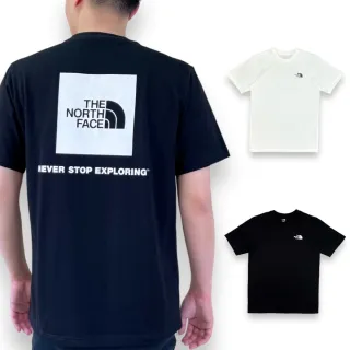 【The North Face】北臉 男生 背後方塊 短袖T恤 純棉 男款 短TEE 前後LOGO