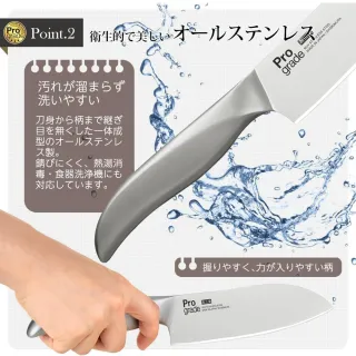 【台隆手創館】日本製下村工業 一體成形不鏽鋼三德刀16.5cm