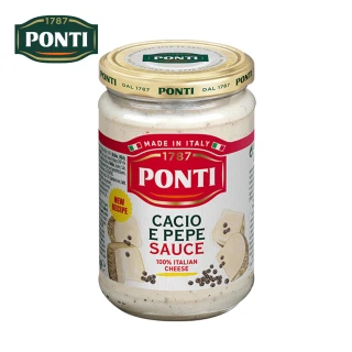 【PONTI】義大利 黑胡椒乳酪醬 280g(義大利麵醬 白醬 麵醬)
