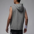【NIKE 耐吉】背心 Jordan Sport 男款 灰 黑 速乾 連帽 無袖上衣 運動 籃球 帽T(DZ0572-091)