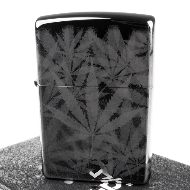 Zippo 美系~Cannabis Design-大麻葉圖案-4面連續雷射雕刻加工打火機