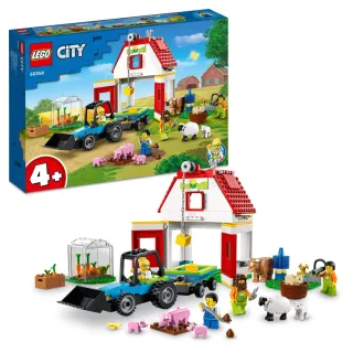 【LEGO 樂高】城市系列 60346 穀倉和農場動物(農場玩具? 綿羊)S