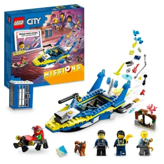 【LEGO 樂高】城市系列 60355 水上警察偵察任務(玩具船? 警察遊戲 DIY積木)S