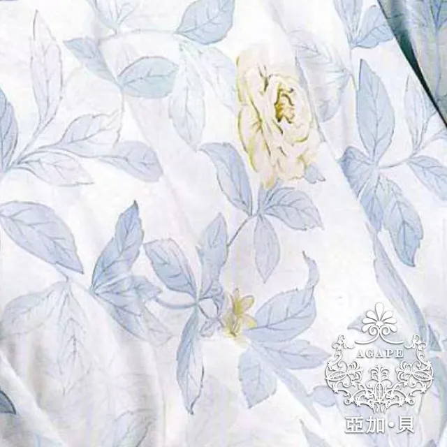 【AGAPE 亞加．貝】頂級60支《微光影》100%純天絲 雙人特大6x7尺 鋪棉兩用被床罩八件組(專櫃100%天絲製)