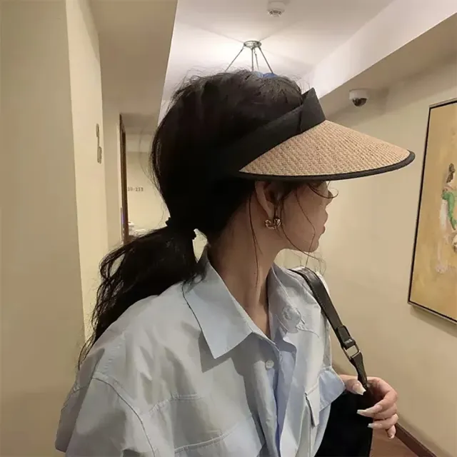 【SeasonsBikini】春夏百搭防曬編織草帽(草帽摺疊)