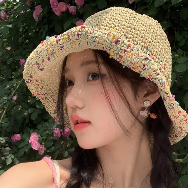 【SeasonsBikini】春夏百搭防曬編織草帽(草帽摺疊空頂)