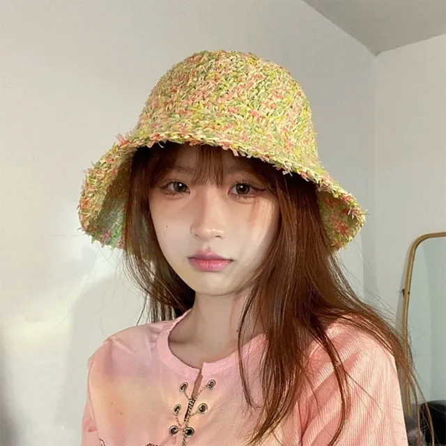 【SeasonsBikini】春夏百搭防曬編織草帽(草帽摺疊空頂)