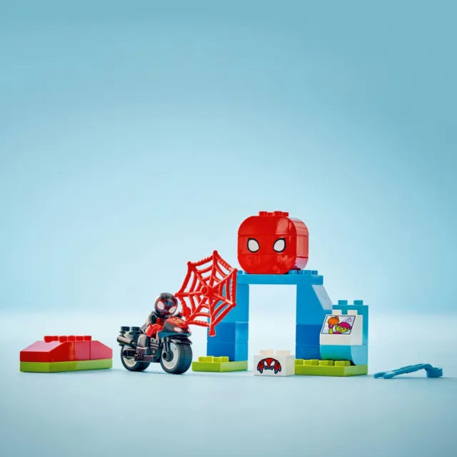 【LEGO 樂高】得寶系列 10424 隱蜘蛛的摩托車之旅(Spin’s Motorcycle Adventure 學齡前玩具 禮物)