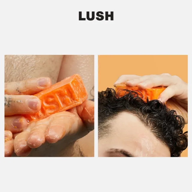 【LUSH 嵐舒】芒果洗護皂 100g(洗護皂/滋潤/護髮/洗髮)