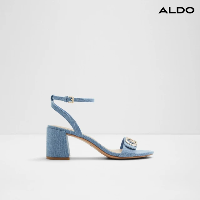 ALDO 雙11★BUNG-純色繫帶舒適涼跟鞋-女鞋(藍色)